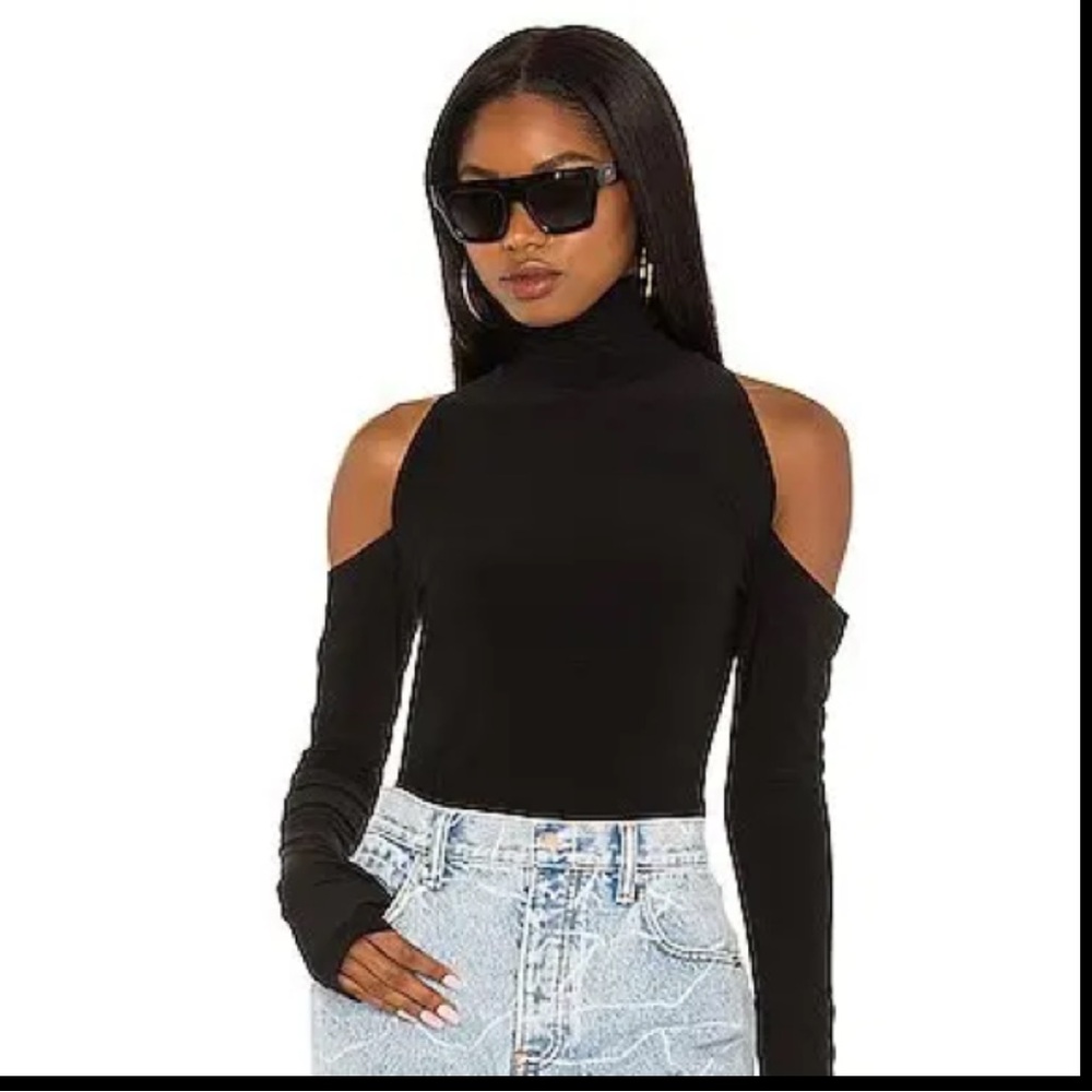 Norma Kamali Open Shoulder Halter Top